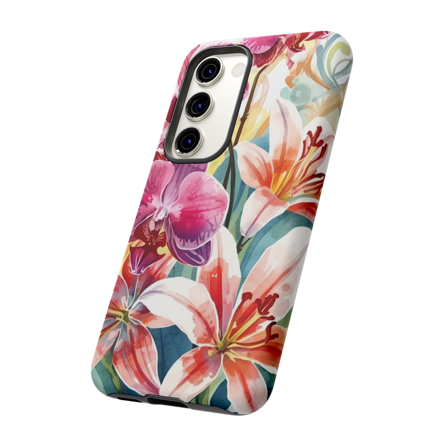 Hibiscus & Orchid Bloom Case: Floral Beauty for Your Samsung Galaxy S Series