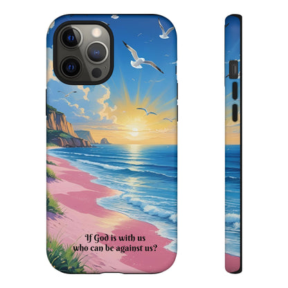 "If God is with us, who can be against us?": Inspiring phone case for iPhone, Samsung Galaxy and Google Pixel devices