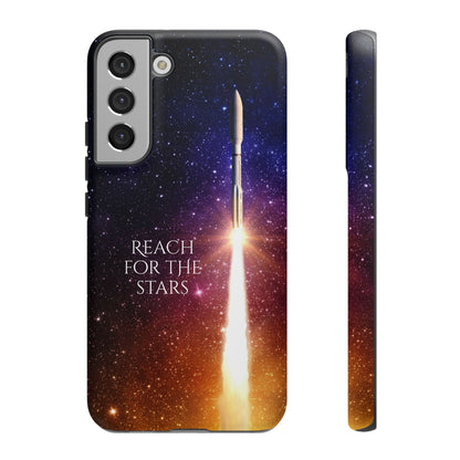 Reach for the Stars: Rocket-illustrated phone case for iPhone, Samsung Galaxy and Pixel devices