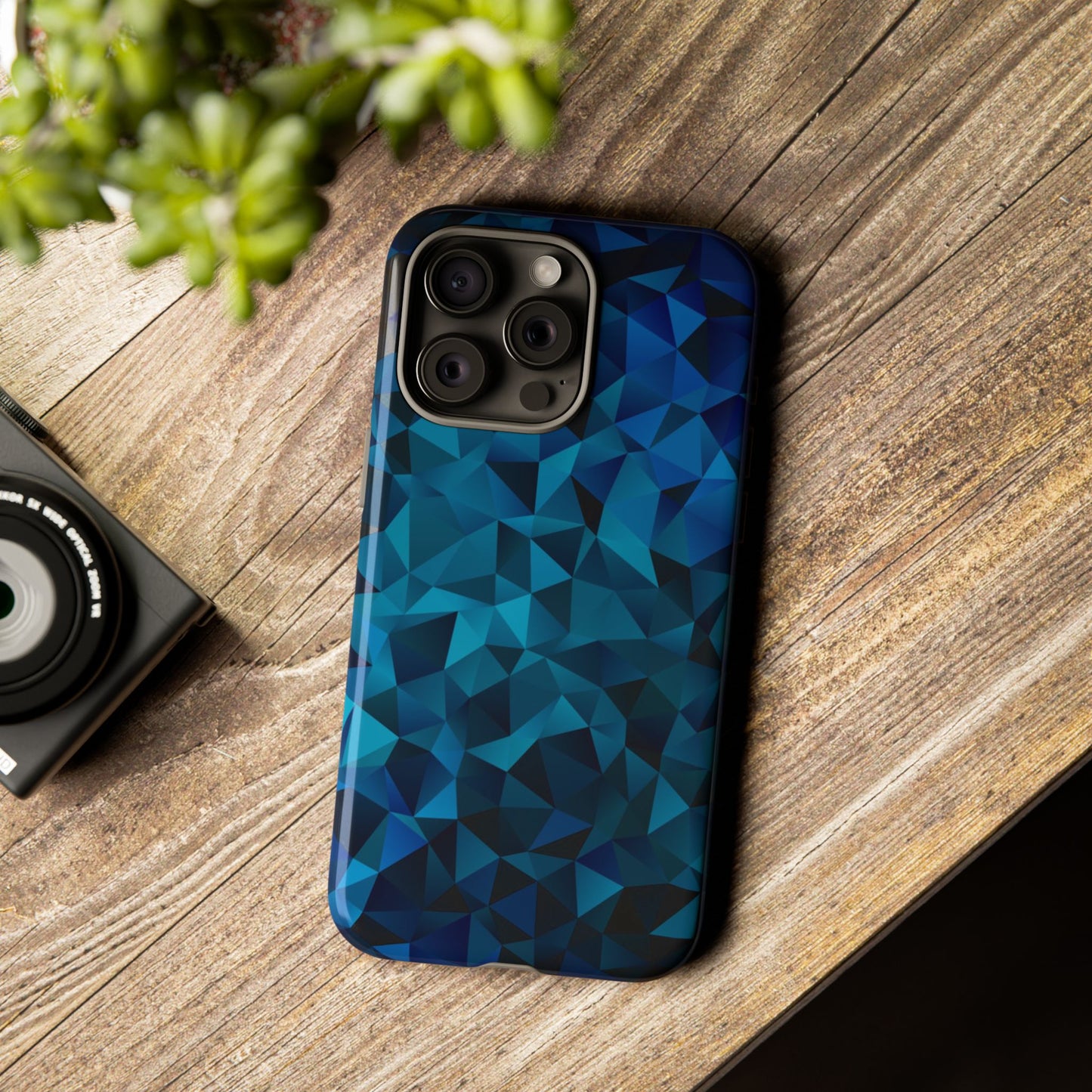 Blue Diamonds: Phone Case with Elegant Prints for iPhone, Samsung Galaxy and Google Pixel devices
