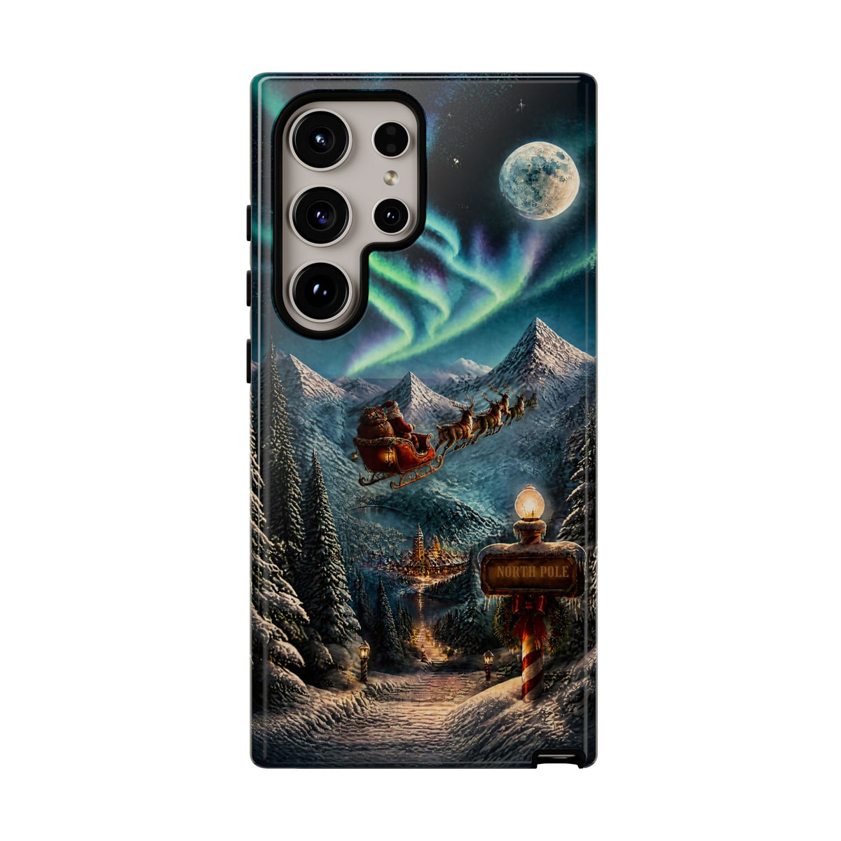 Santa Claus North Pole Adventure: Christmas Themed Phone Case for iPhone, Samsung Galaxy and Google Pixel devices