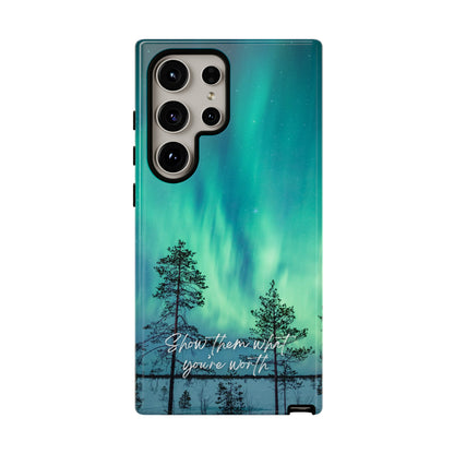 Show them what you're worth: Aurora borealis-inspired phone case for iPhone, Galaxy and Pixel devices