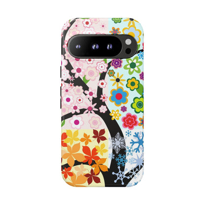 Four Seasons: Fall, Winter, Spring and Summer inspired phone case for iPhone, Samsung Galaxy and Google Pixel devices
