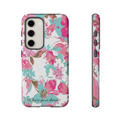 Chase your dreams: Artistic and elegant phone case for Apple iPhone, Samsung Galaxy and Pixel devices