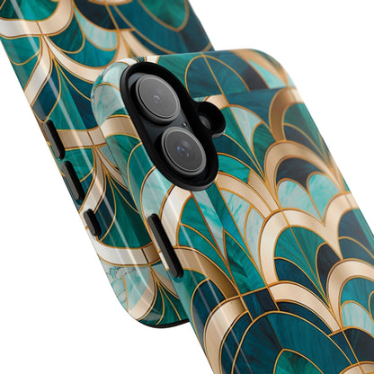 Emerald Deco: Vintage Plush Phone Case for iPhone, Samsung Galaxy and Google Pixel devices