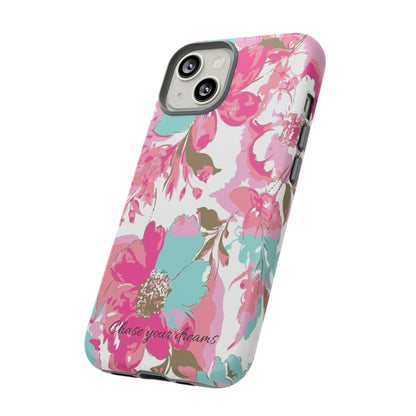 Chase your dreams: Artistic and elegant phone case for Apple iPhone, Samsung Galaxy and Pixel devices