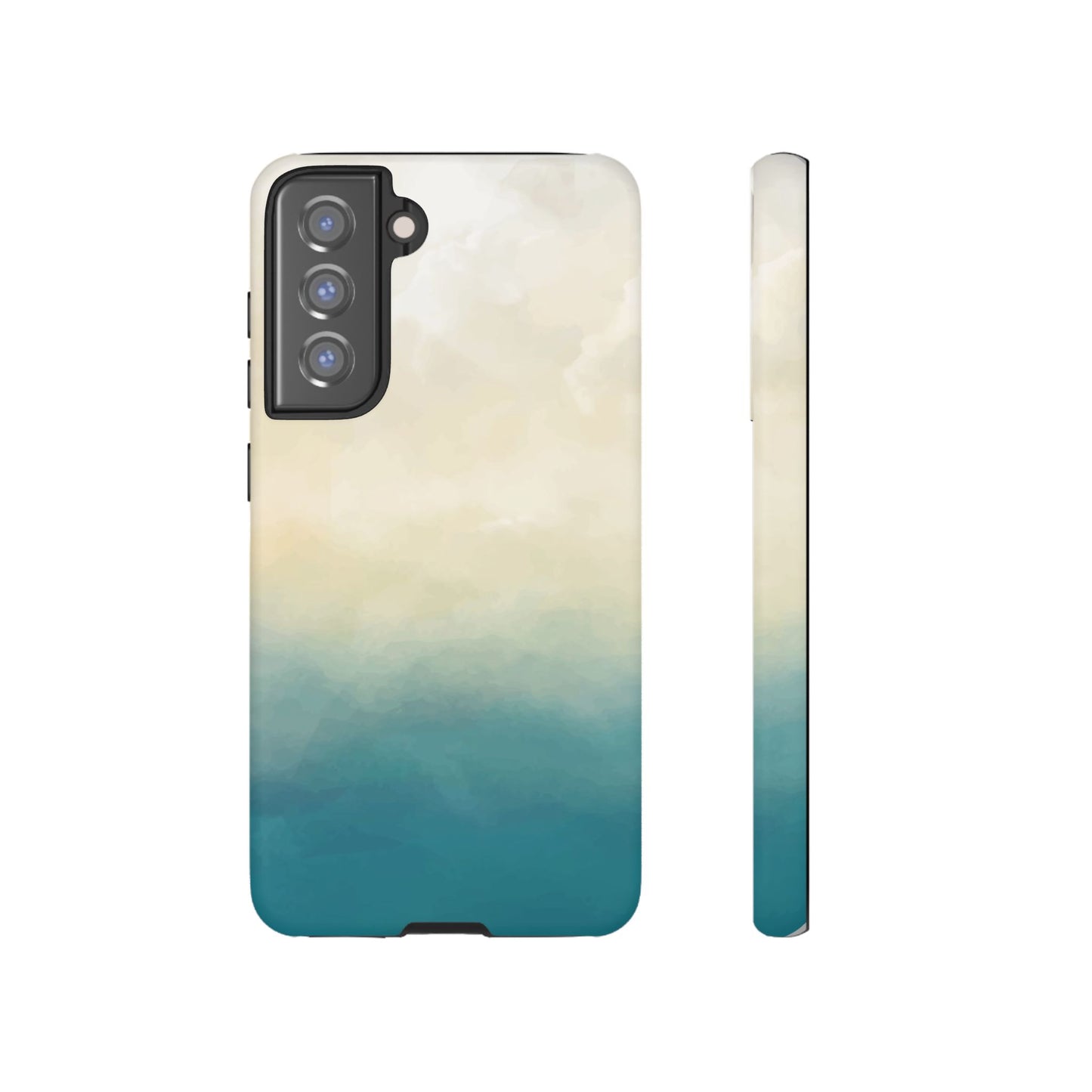 海と砂のグラデーションケース：iPhone、Galaxy、Google Pixelデバイス用ビーチ風スマホケース