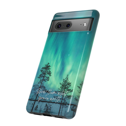 Show them what you're worth: Aurora borealis-inspired phone case for iPhone, Galaxy and Pixel devices