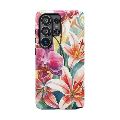 Hibiscus & Orchid Bloom Case: Floral Beauty for Your Samsung Galaxy S Series