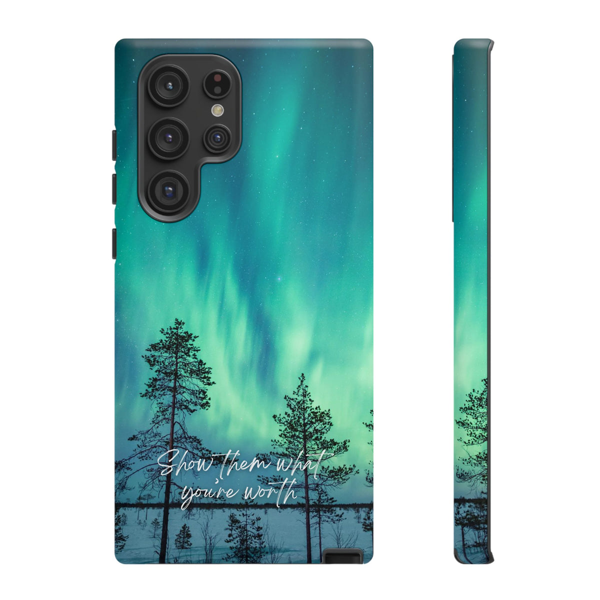 Show Them What You're Worth: Aurora Borealis-Inspired phone case for iPhone, Samsung Galaxy and Pixel devices