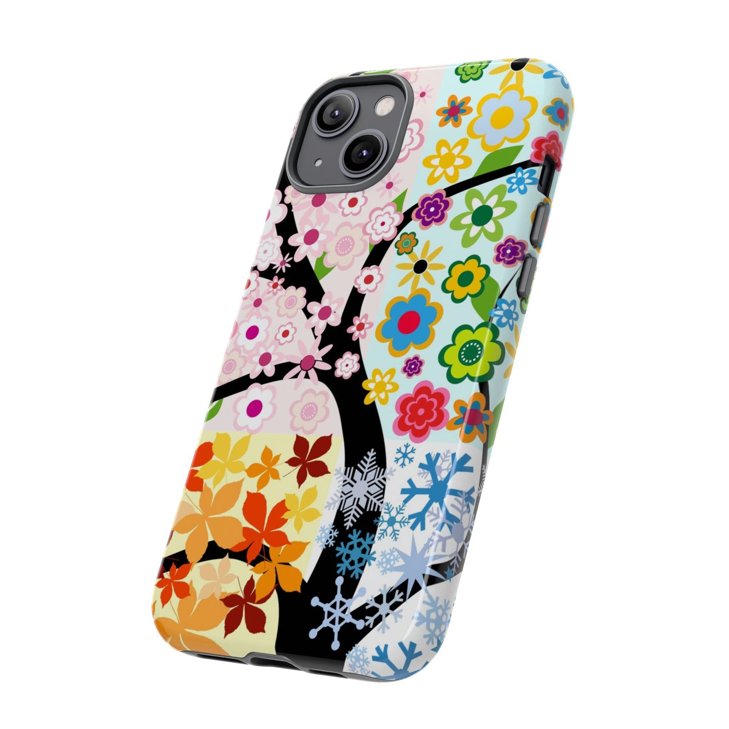 Four Seasons: Fall, Winter, Spring and Summer inspired phone case for iPhone, Samsung Galaxy and Google Pixel devices