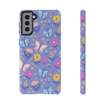 Lavender Butterflies: Tough Phone Case for iPhone, Samsung Galaxy and Google Pixel