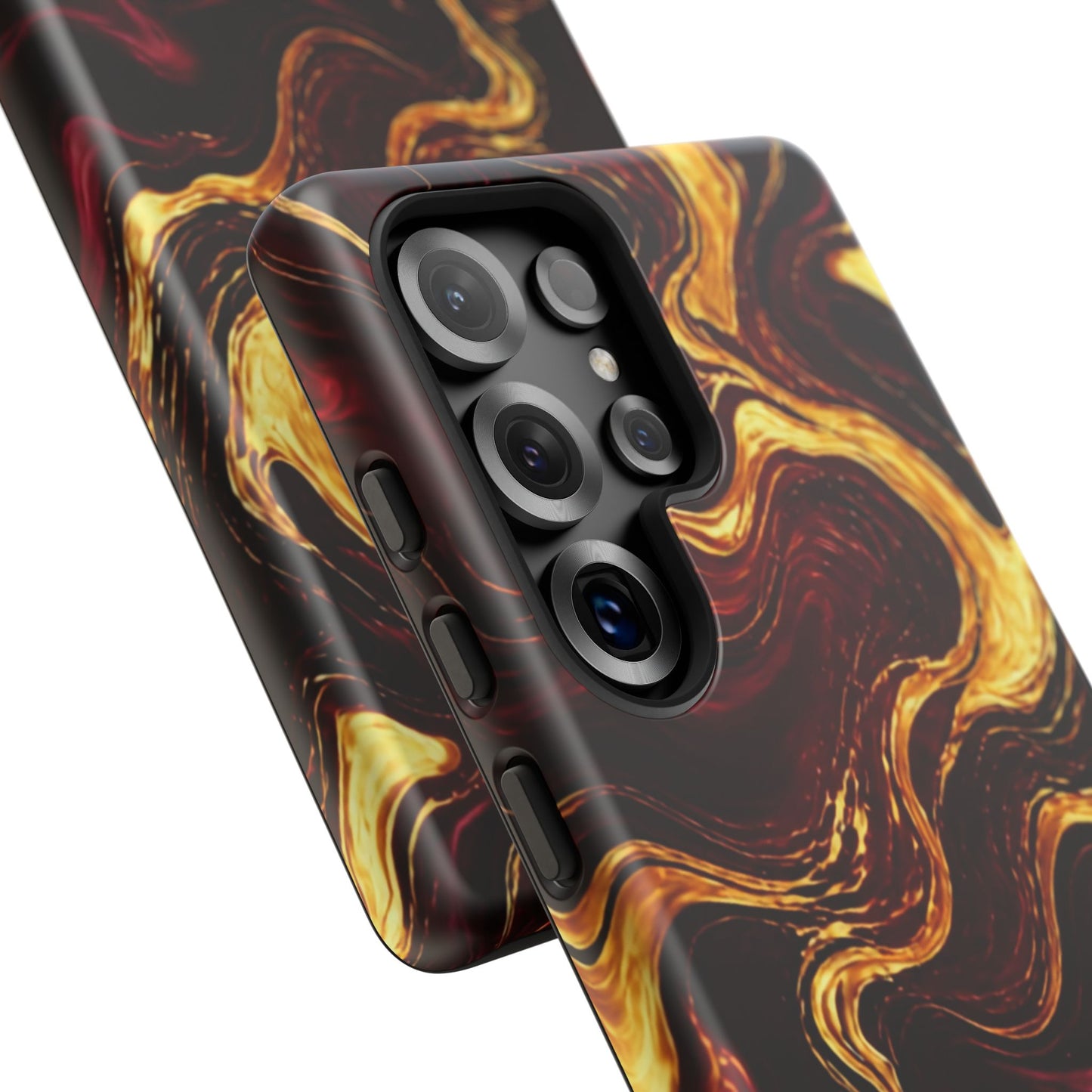 Molten Gold and Maroon Waves: Elegant Phone Case for iPhone, Samsung Galaxy and Google Pixel devices
