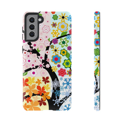 Four Seasons: Fall, Winter, Spring and Summer inspired phone case for iPhone, Samsung Galaxy and Google Pixel devices