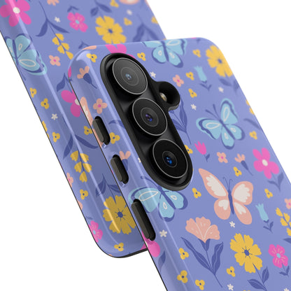 Lavender Butterflies: Tough Phone Case for iPhone, Samsung Galaxy and Google Pixel