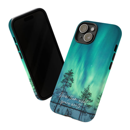Show Them What You're Worth: Aurora Borealis-Inspired phone case for iPhone, Samsung Galaxy and Pixel devices