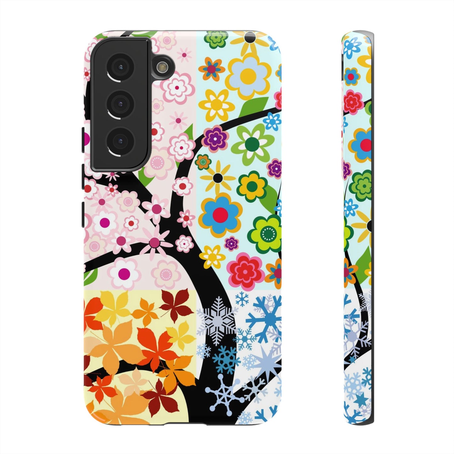 Four Seasons: Fall, Winter, Spring and Summer inspired phone case for iPhone, Samsung Galaxy and Google Pixel devices