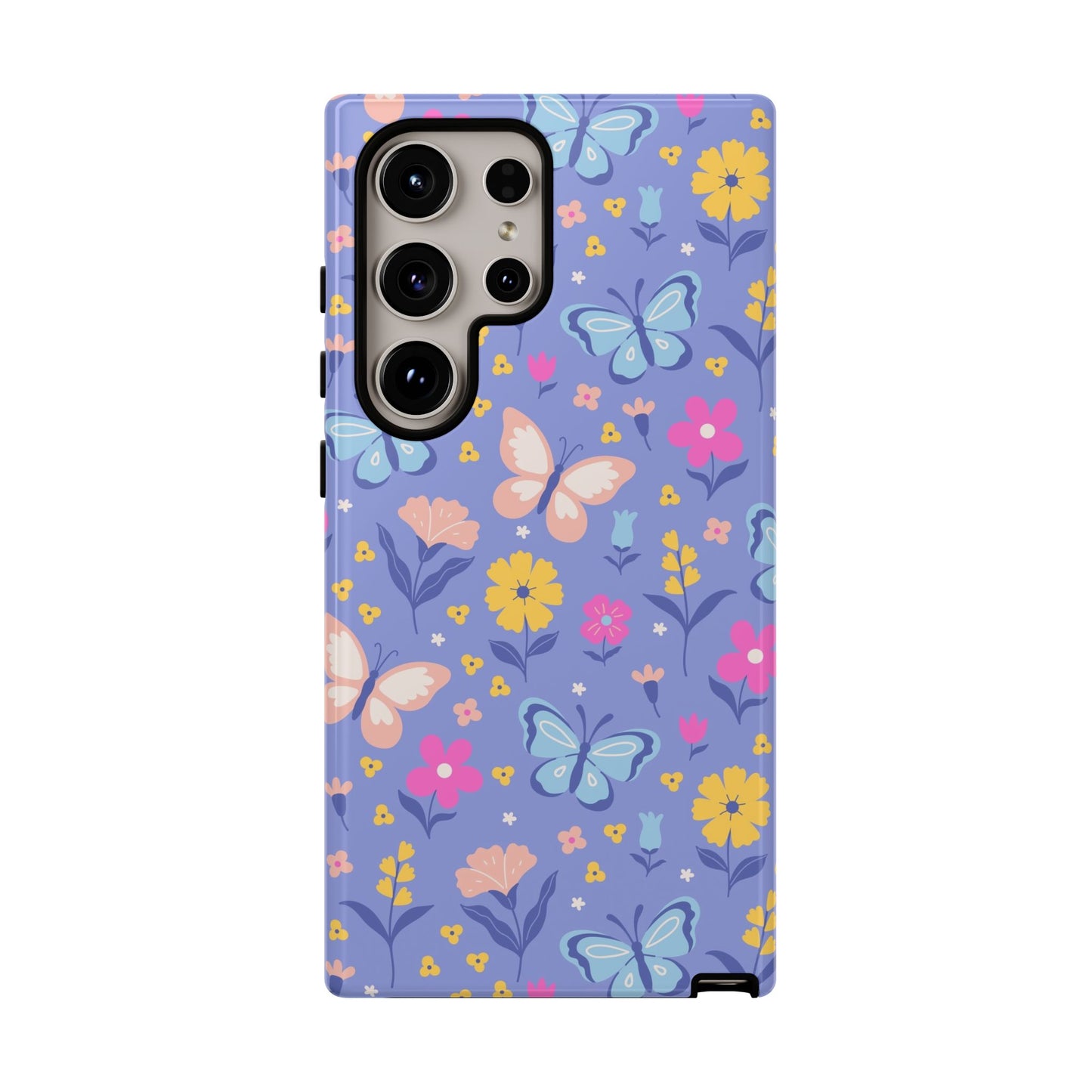 Lavender Butterflies: Tough Cases for iPhone, Samsung Galaxy and Google Pixel