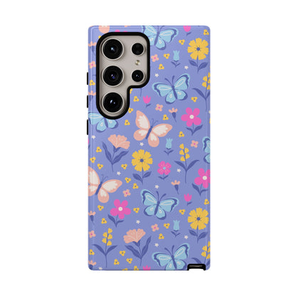 Lavender Butterflies: Tough Cases for iPhone, Samsung Galaxy and Google Pixel