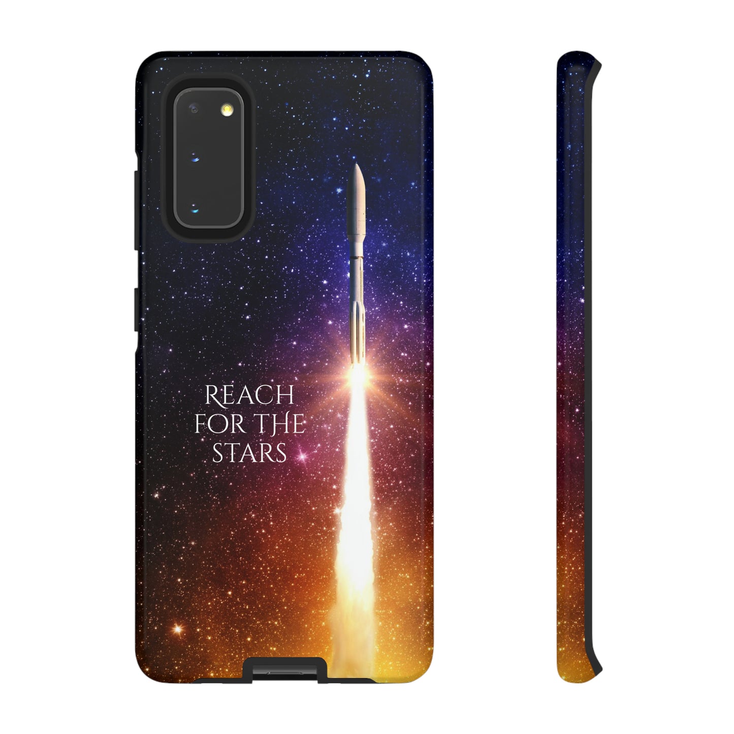 Reach for the stars: rocket illustrated phone case for iPhone, Samsung Galaxy and Pixel devices