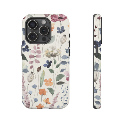 Floral prints phone case for iPhone, Samsung Galaxy and Pixel devices