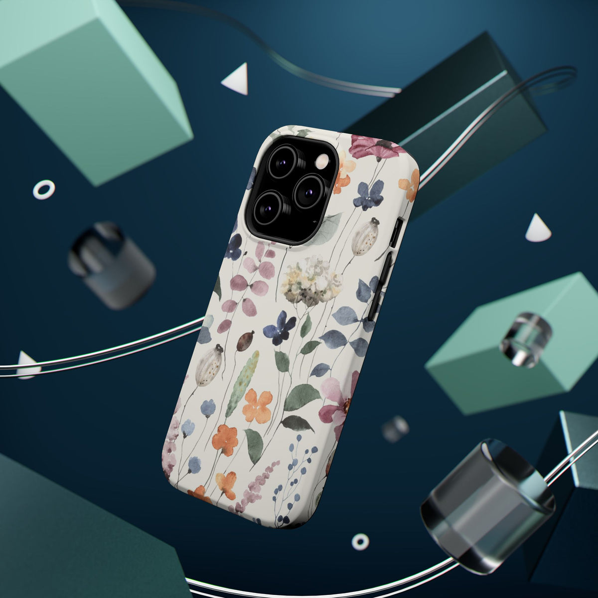 Floral prints phone case for iPhone (MagSafe version)