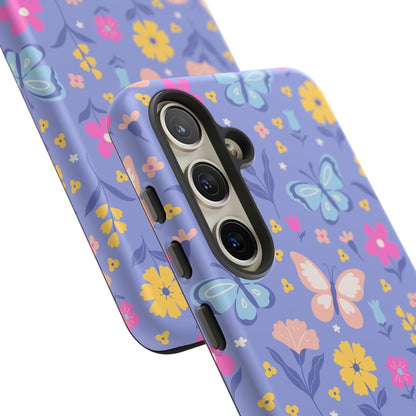 Lavender Butterflies: Tough Phone Case for iPhone, Samsung Galaxy and Google Pixel