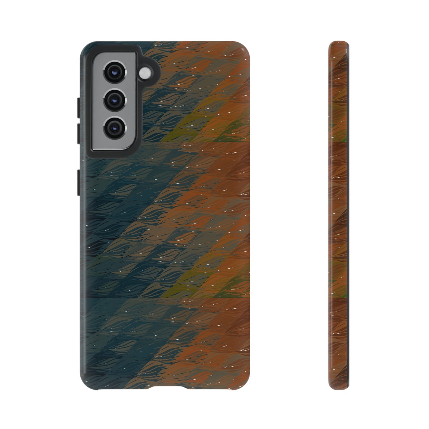 BRUE: Brown + Blue Geometric case for iPhone, Galaxy and Pixel