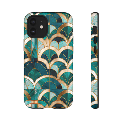 Emerald Deco: Vintage Plush Phone Case for iPhone, Samsung Galaxy and Google Pixel devices