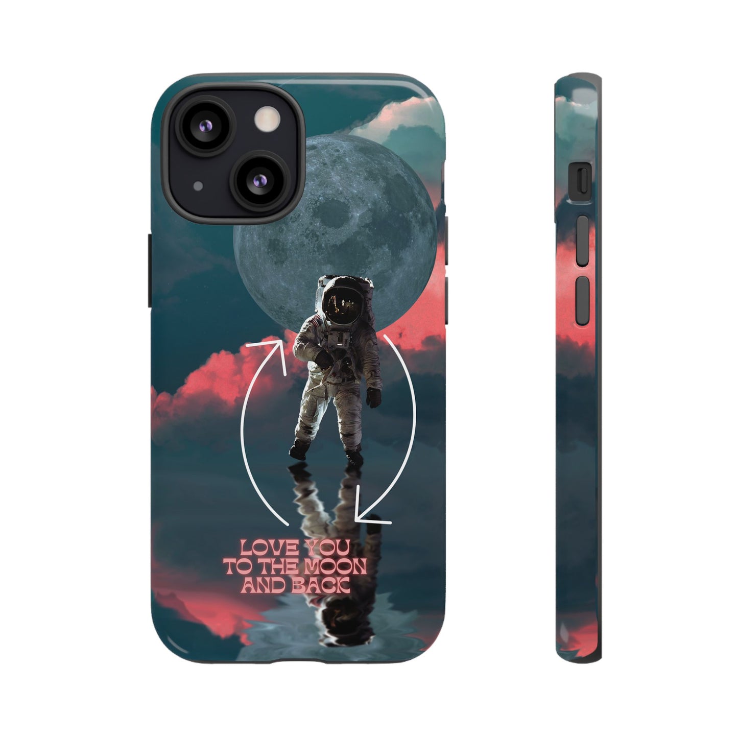 Love You to the Moon and Back: Romance-themed phone case for iPhone, Samsung Galaxy and Google Pixel devices