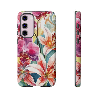 Hibiscus & Orchid Bloom Case: Floral Beauty for Your Samsung Galaxy S Series