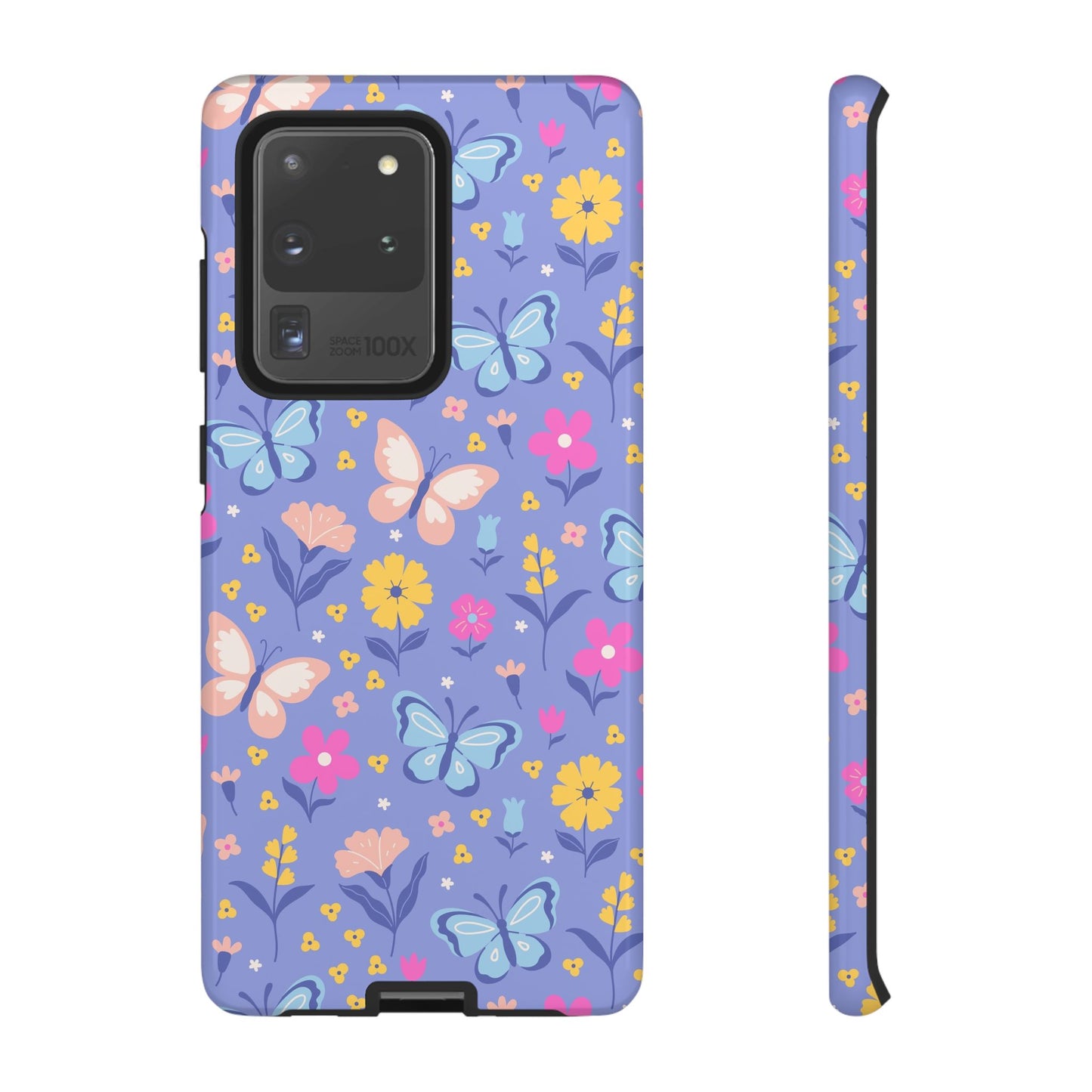 Lavender Butterflies: Tough Cases for iPhone, Samsung Galaxy and Google Pixel