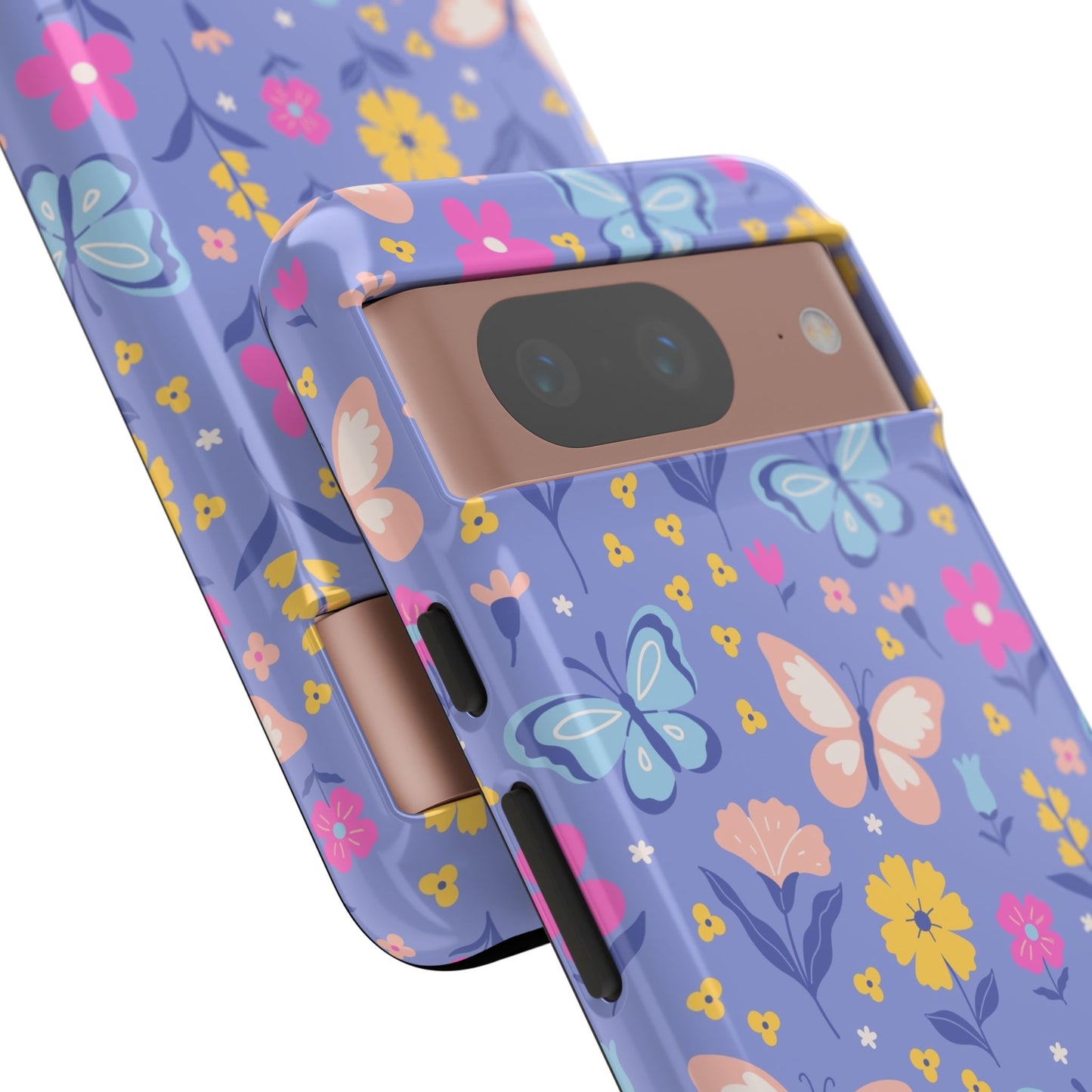 Lavender Butterflies: Tough Cases for iPhone, Samsung Galaxy and Google Pixel