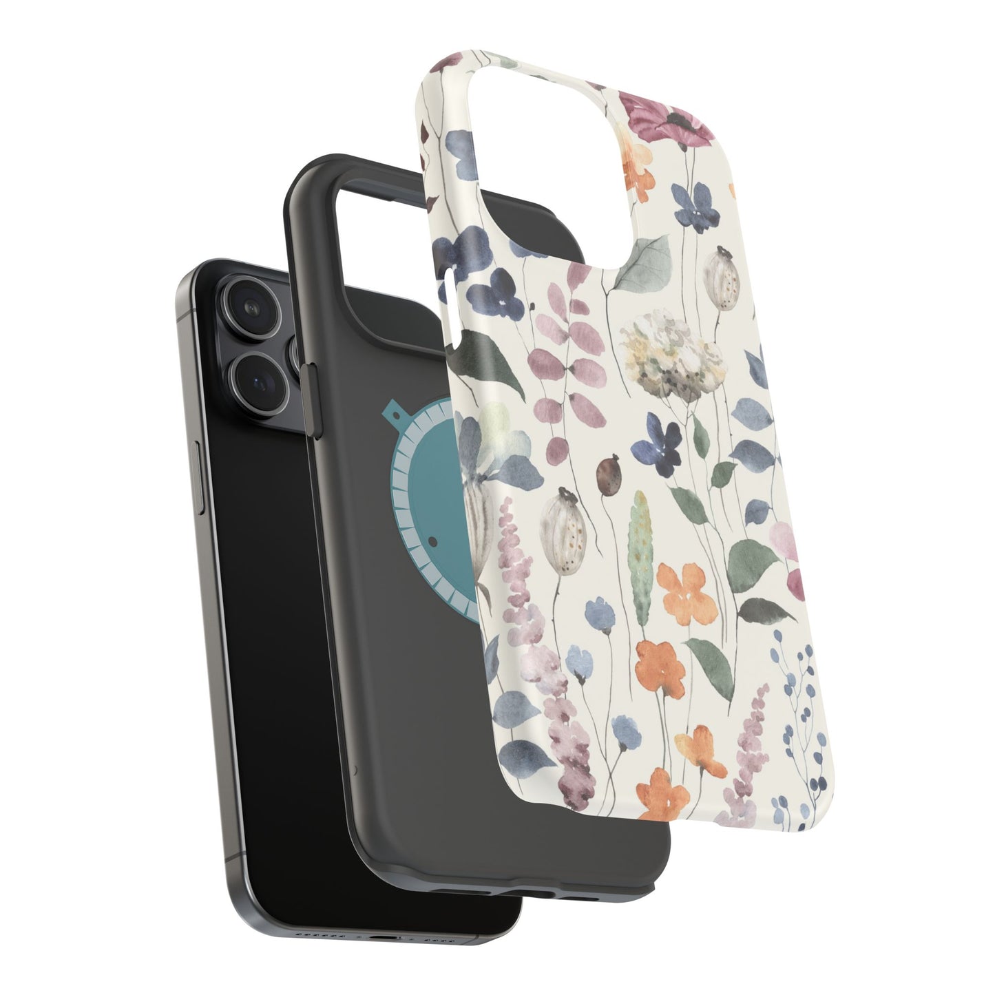 Floral prints phone case for iPhone (MagSafe version)