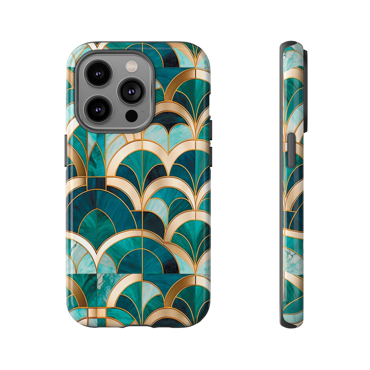 Emerald Deco: Vintage Plush Phone Case for iPhone, Samsung Galaxy and Google Pixel devices