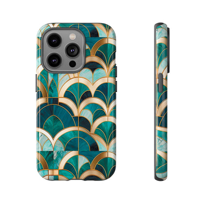 Emerald Deco: Vintage Plush Phone Case for iPhone, Samsung Galaxy and Google Pixel devices