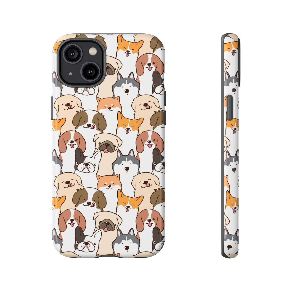 Cute Dogs Charm Phone Case for iPhone, Samsung Galaxy and Google Pixel devices