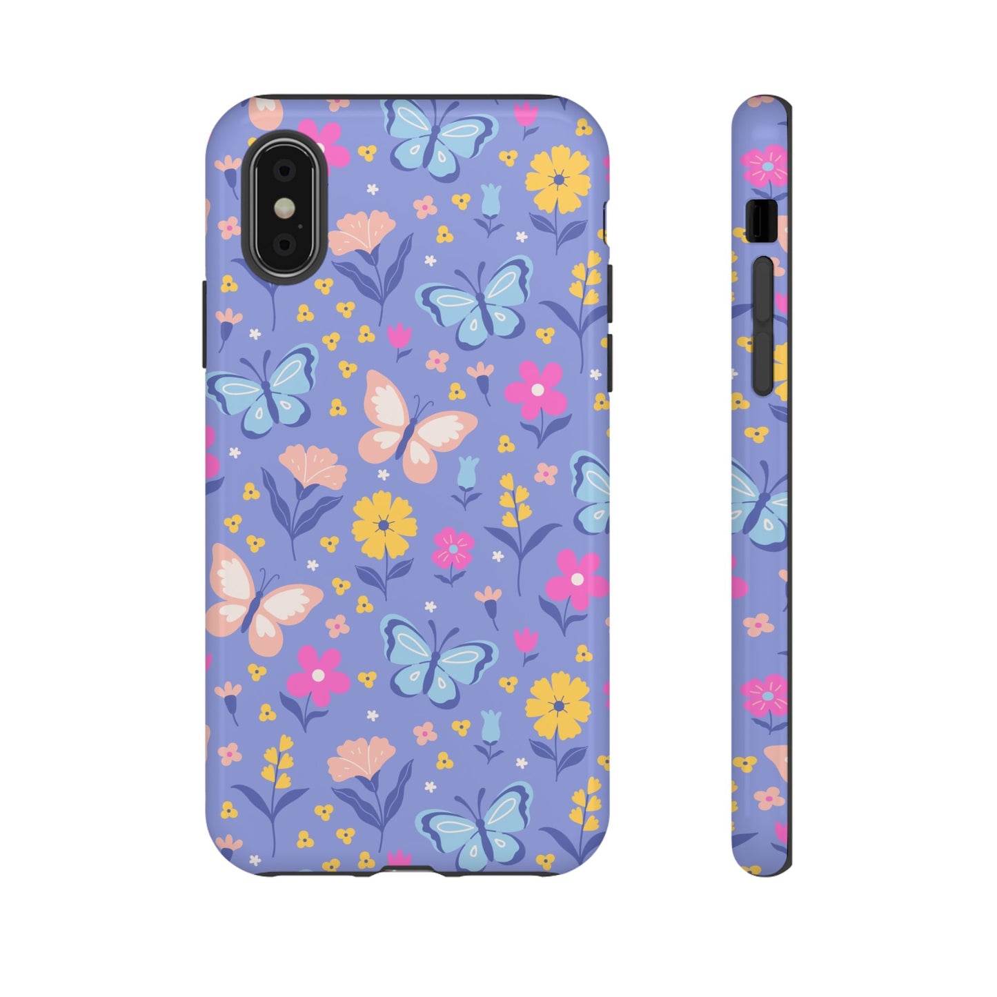 Lavender Butterflies: Tough Cases for iPhone, Samsung Galaxy and Google Pixel