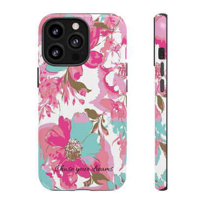 Chase your dreams: Artistic and elegant phone case for Apple iPhone, Samsung Galaxy and Pixel devices