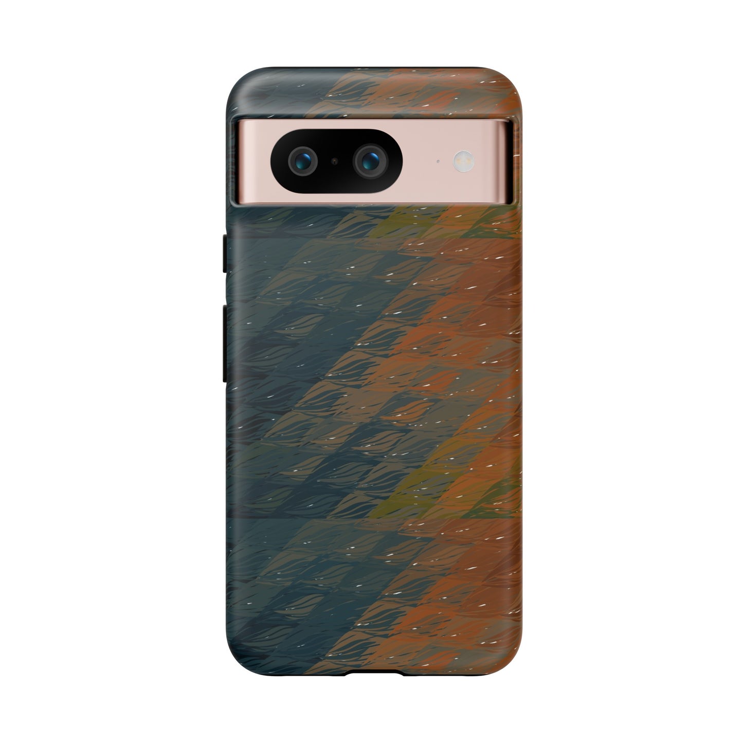 BRUE: Brown + Blue Geometric case for iPhone, Galaxy and Pixel