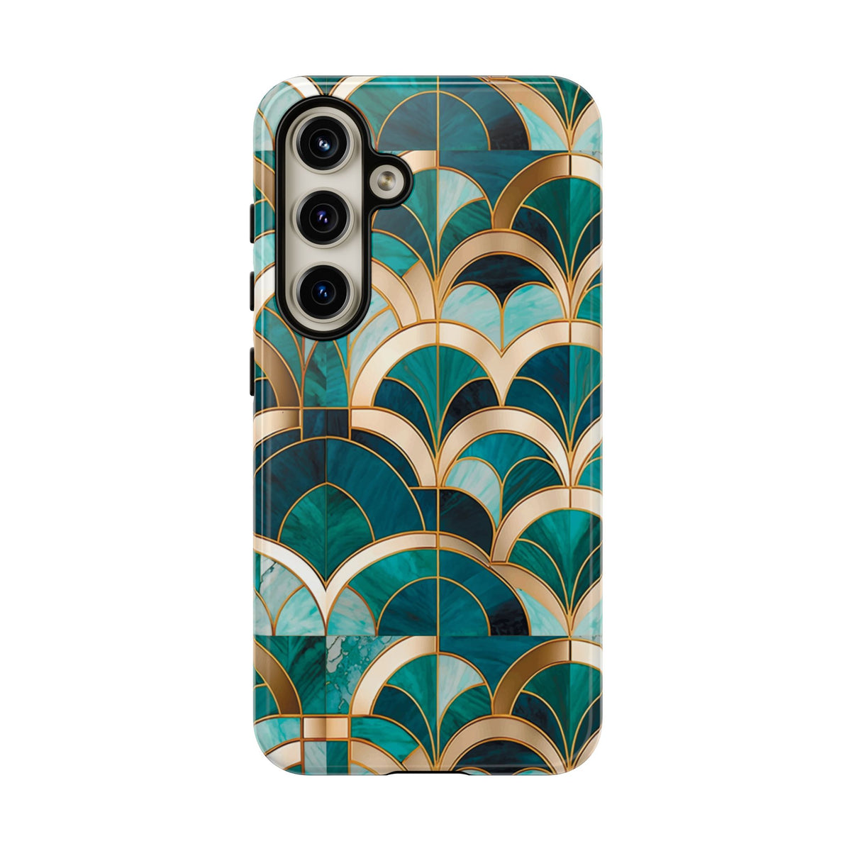 Emerald Deco: Vintage Plush Phone Case for iPhone, Samsung Galaxy and Google Pixel devices