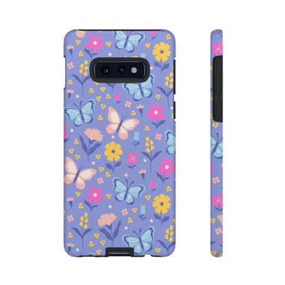 Lavender Butterflies: Tough Cases for iPhone, Samsung Galaxy and Google Pixel