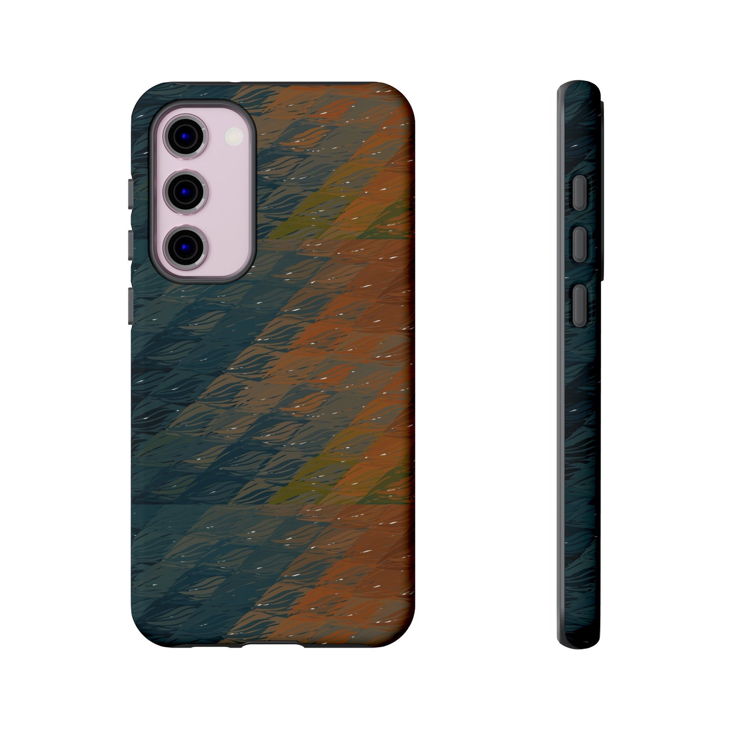 BRUE: Brown + Blue Geometric case for iPhone, Galaxy and Pixel