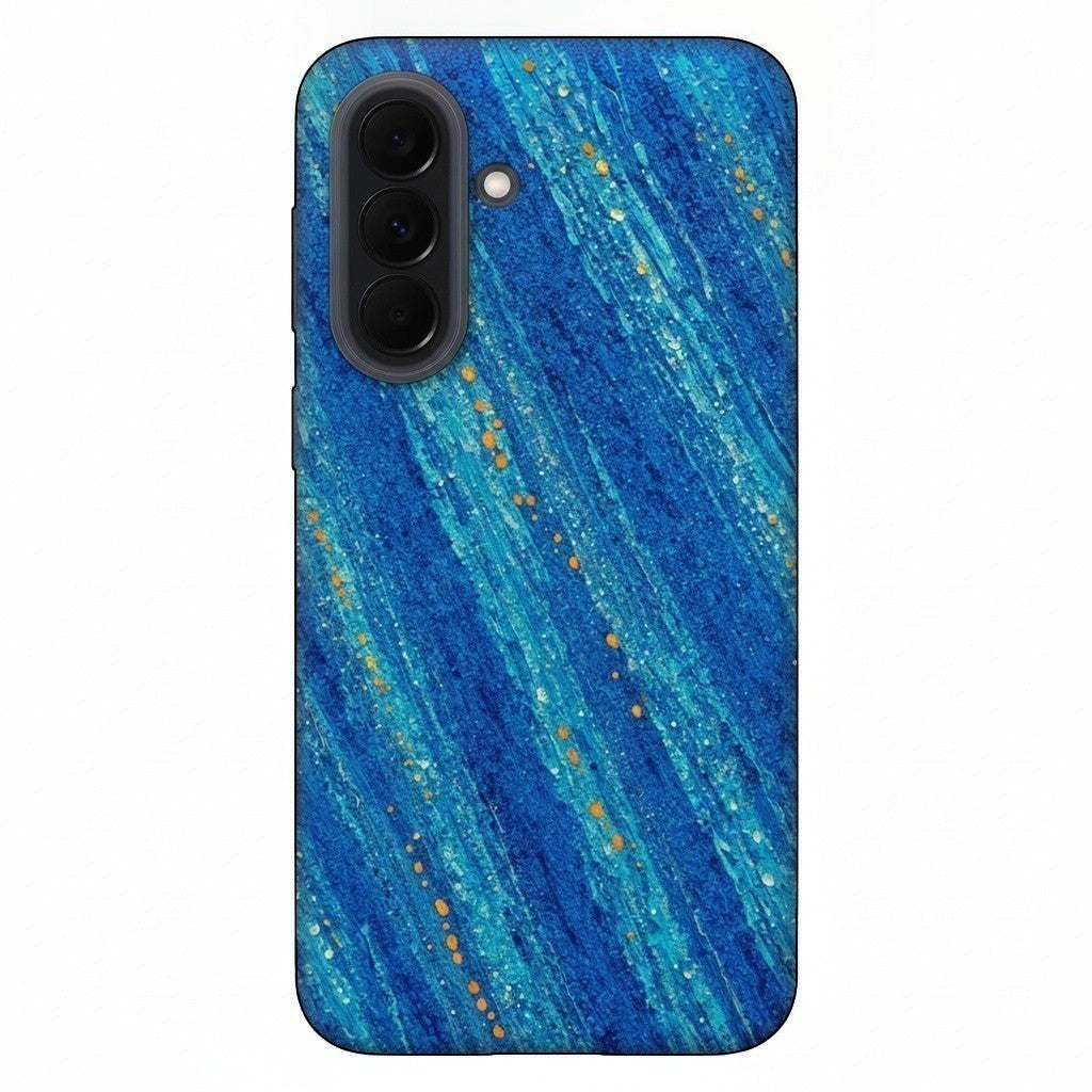 Inspiring Phone Cases Cobalt Drift abstract blue and orange patterned protective case for Samsung Galaxy smartphone