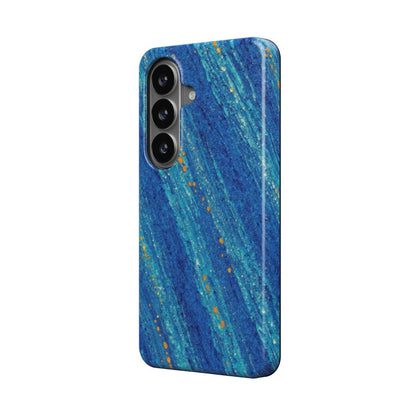 Inspiring Phone Cases Cobalt Drift abstract blue and orange patterned protective case for Samsung Galaxy smartphone