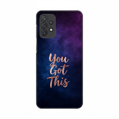 Inspiring Phone Cases Samsung phone case with indigo galaxy design and rose gold You Got This quote