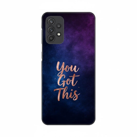 Inspiring Phone Cases Samsung phone case with indigo galaxy design and rose gold You Got This quote