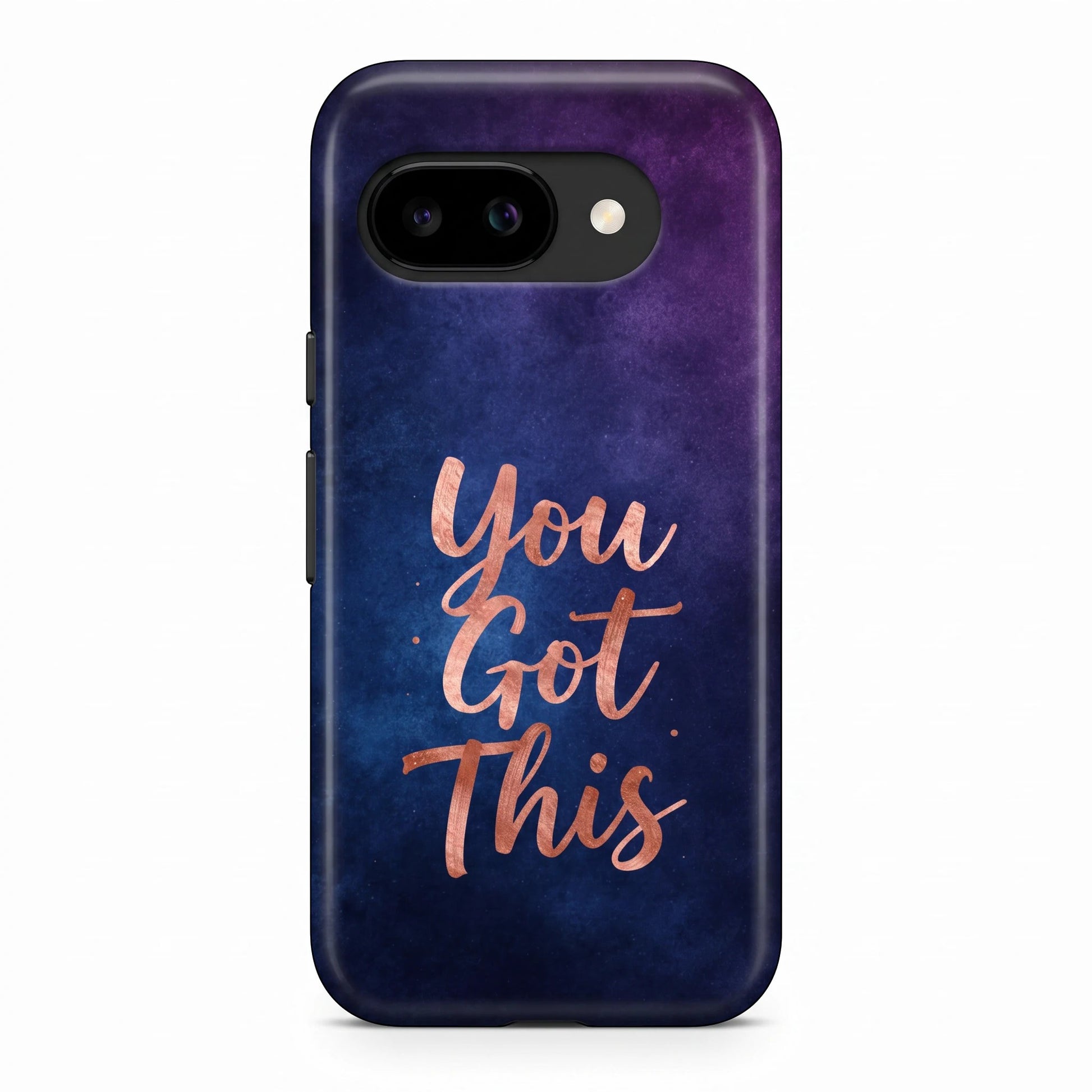Inspiring Phone Cases Google Pixel case in indigo cosmic design with rose gold You Got This quote