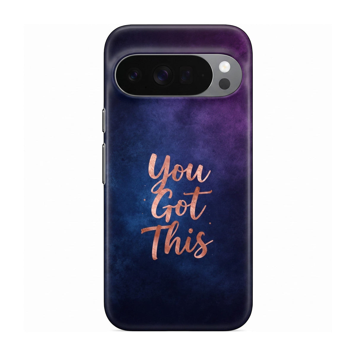 Inspiring Phone Cases Google Pixel case with indigo cosmic dust design and rose gold You Got This inspirational quote